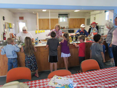 Treat time! Vacation Bible School 2019 at the Collbran Congregational Church in Collbran Colorado