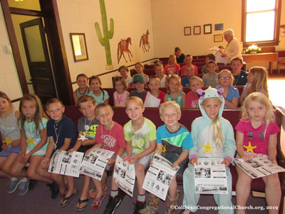 Vacation Bible School 2019 at the Collbran Congregational Church in Collbran Colorado